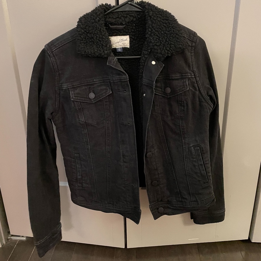 Black Jean Jacket with Padding - Universal Thread